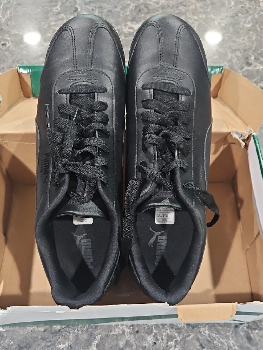 Men's Puma Roma Basic Black Casual Lace-Up Sneakers Size 13us - Picture 5 of 6